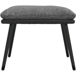 vidaXL Fußhocker Hellgrau 45x29,5x35 cm Stoff und Kunstleder