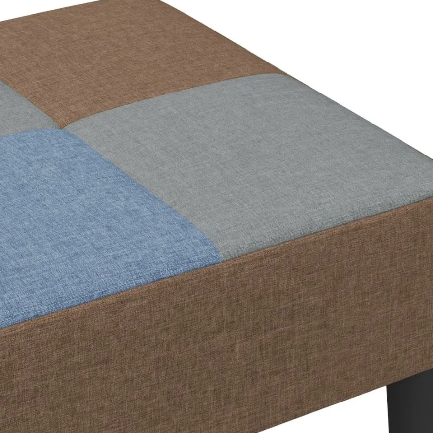 vidaXL Fußhocker Patchwork 77x55x31 cm Stoff