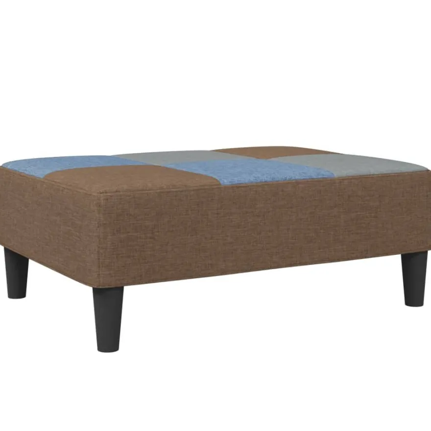 vidaXL Fußhocker Patchwork 77x55x31 cm Stoff