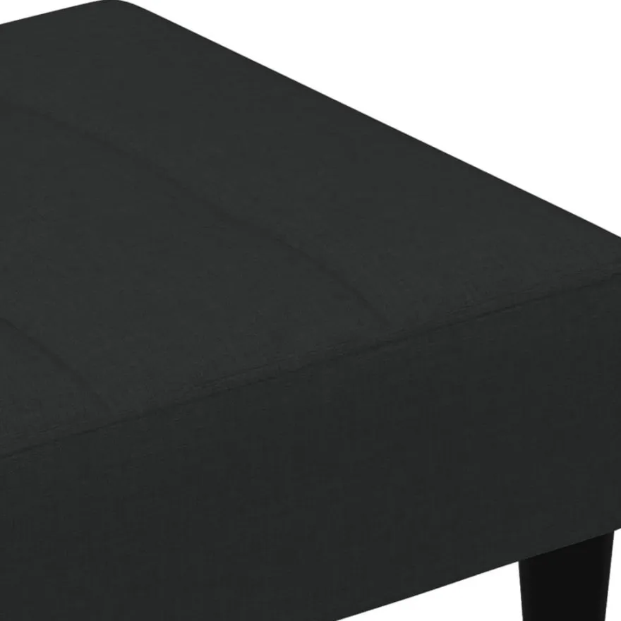 vidaXL Fußhocker Schwarz 77x55x31 cm Samt