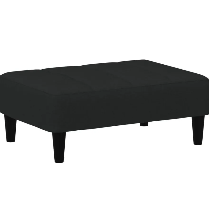 vidaXL Fußhocker Schwarz 77x55x31 cm Samt