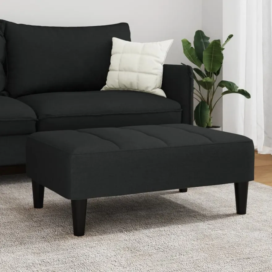 vidaXL Fußhocker Schwarz 77x55x31 cm Samt