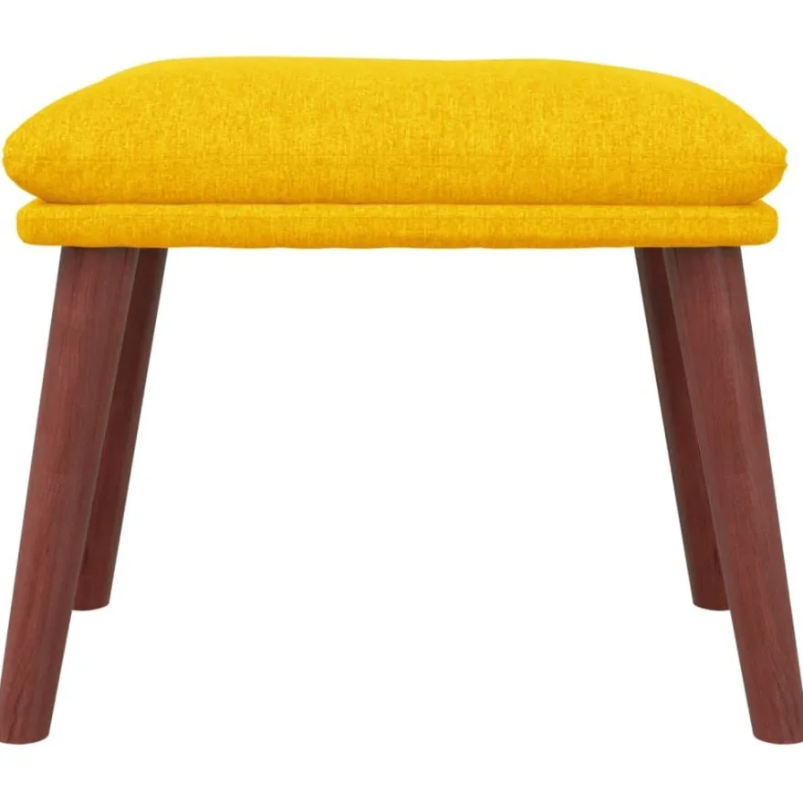 vidaXL Fußhocker Senfgelb 45x29,5x35 cm Stoff