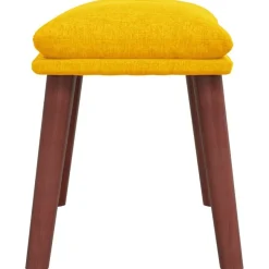 vidaXL Fußhocker Senfgelb 45x29,5x35 cm Stoff