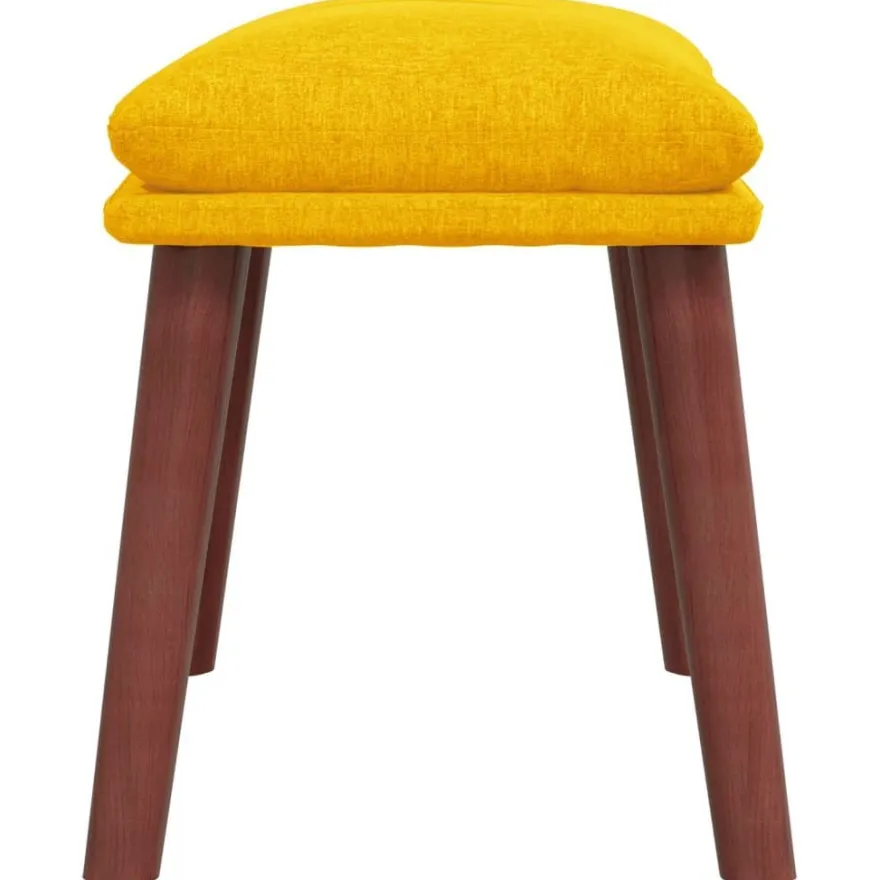 vidaXL Fußhocker Senfgelb 45x29,5x35 cm Stoff