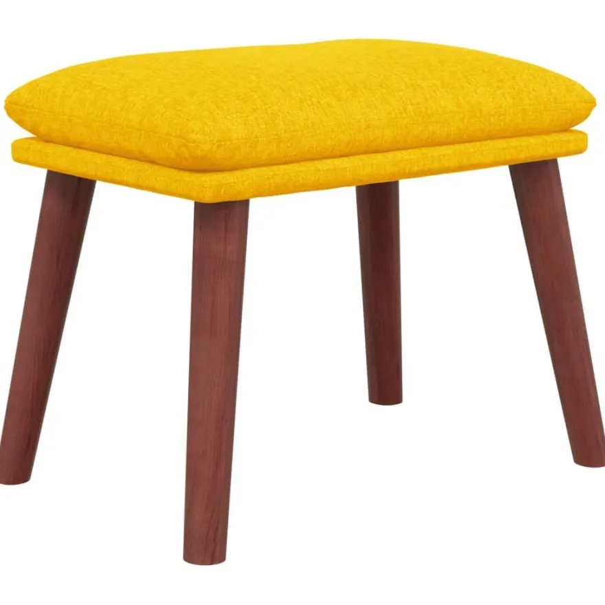vidaXL Fußhocker Senfgelb 45x29,5x35 cm Stoff