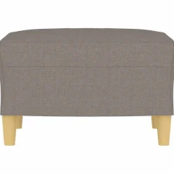 vidaXL Fußhocker Taupe 60x50x41 cm Stoff