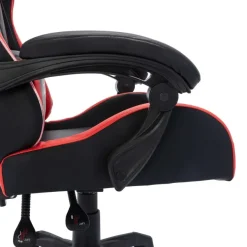 vidaXL Gaming-Stuhl mit RGB LED-Leuchten Rot und Schwarz Kunstleder