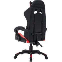 vidaXL Gaming-Stuhl mit RGB LED-Leuchten Rot und Schwarz Kunstleder