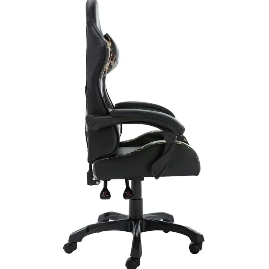 vidaXL Gaming-Stuhl Schwarz und Tarnmuster Kunstleder