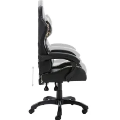 vidaXL Gaming-Stuhl Schwarz und Tarnmuster Kunstleder