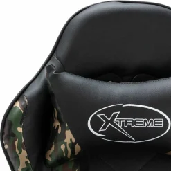 vidaXL Gaming-Stuhl Schwarz und Tarnmuster Kunstleder