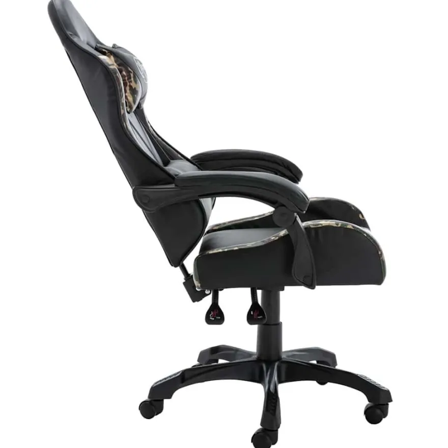 vidaXL Gaming-Stuhl Schwarz und Tarnmuster Kunstleder