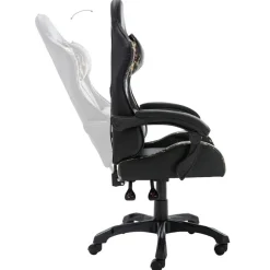 vidaXL Gaming-Stuhl Schwarz und Tarnmuster Kunstleder