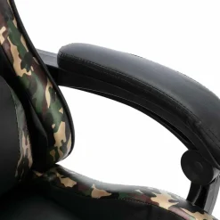vidaXL Gaming-Stuhl Schwarz und Tarnmuster Kunstleder