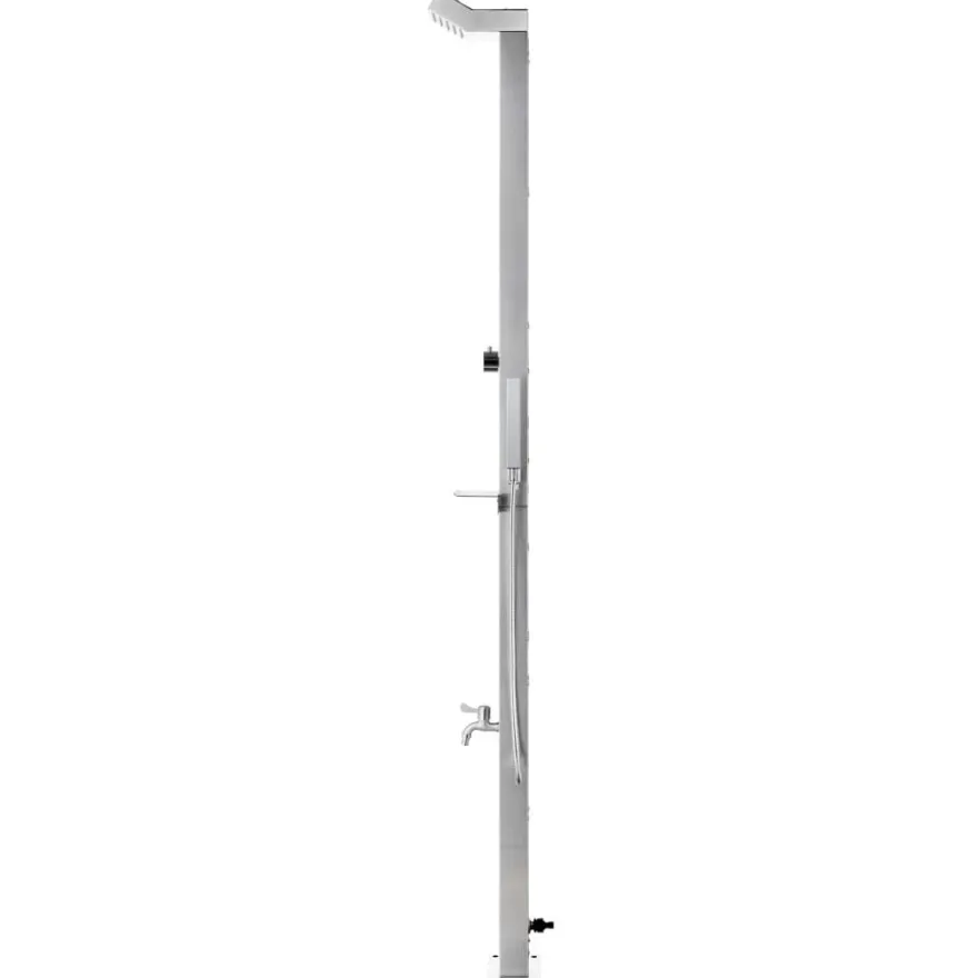 vidaXL Gartendusche 220 cm Edelstahl