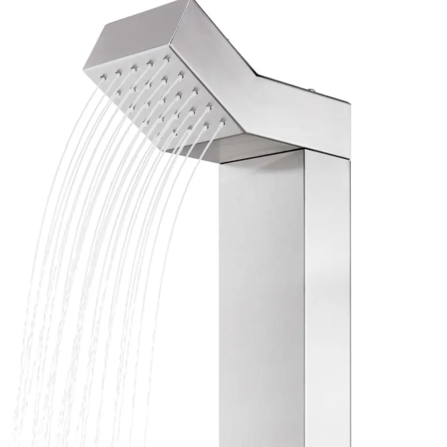 vidaXL Gartendusche 220 cm Edelstahl