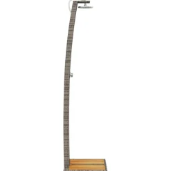 vidaXL Gartendusche Grau 55x60x224 cm Poly Rattan und Akazienholz