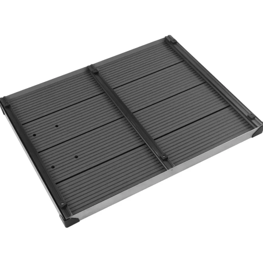 vidaXL Gartendusche mit Grauer Bodenplatte 225 cm Edelstahl