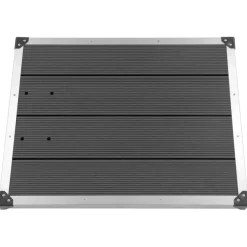 vidaXL Gartendusche mit Grauer Bodenplatte 225 cm Edelstahl