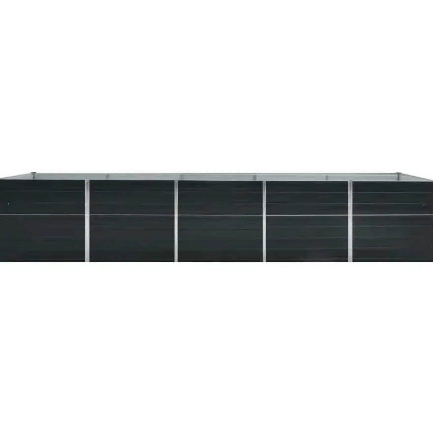 vidaXL Garten-Hochbeet Verzinkter Stahl 400x80x77 cm Anthrazit
