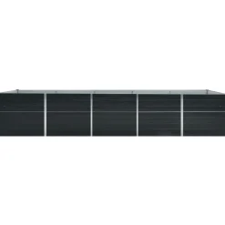 vidaXL Garten-Hochbeet Verzinkter Stahl 400x80x77 cm Anthrazit