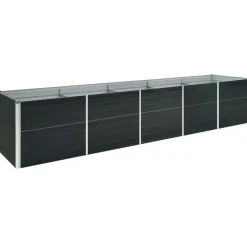 vidaXL Garten-Hochbeet Verzinkter Stahl 400x80x77 cm Anthrazit