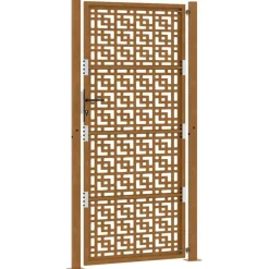 vidaXL Gartentor 105x205 cm Wetterfester Stahl Kreuz-Design