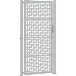 vidaXL Gartentor 105x205 cm Wetterfester Stahl Kreuz-Design