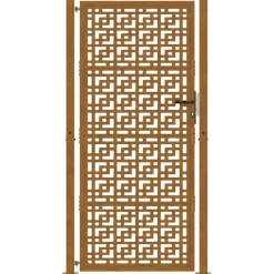 vidaXL Gartentor 105x205 cm Wetterfester Stahl Kreuz-Design