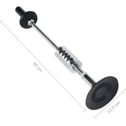 vidaXL Gleithammer mit Saugnapf 59 cm Kohlenstoffstahl