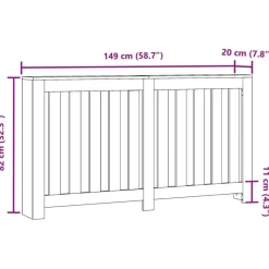 vidaXL Heizkörperverkleidung Altholz-Optik 149x20x82 cm Holzwerkstoff