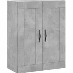 vidaXL Highboard Betongrau 69,5x34x180 cm Holzwerkstoff