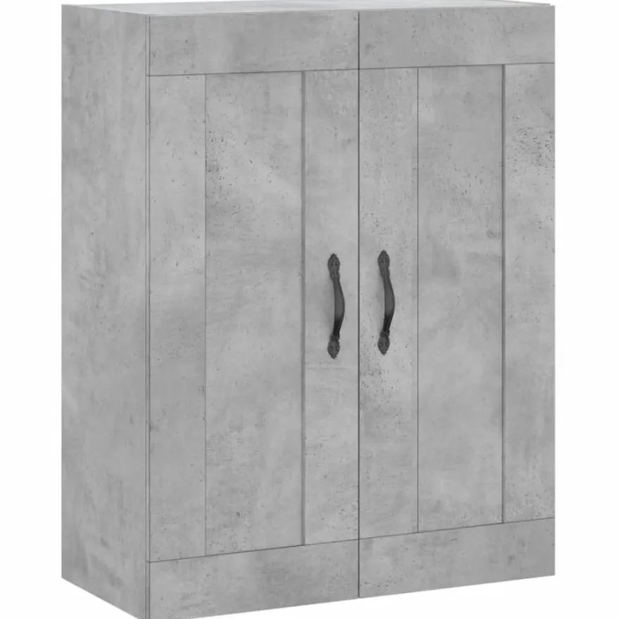 vidaXL Highboard Betongrau 69,5x34x180 cm Holzwerkstoff
