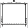 vidaXL Himmelbett-Gestell Schwarz Metall 90 x 200 cm