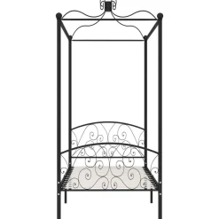 vidaXL Himmelbett-Gestell Schwarz Metall 90 x 200 cm