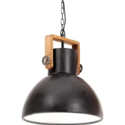 vidaXL Hängelampe Industriestil 25 W Schwarz Rund 40 cm E27