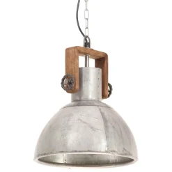 vidaXL Hängelampe Industriestil 25 W Silbern Rund 30 cm E27