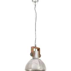 vidaXL Hängelampe Industriestil 25 W Silbern Rund 30 cm E27