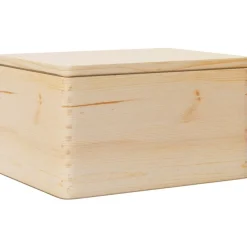 vidaXL Holzkiste mit Deckel 40x30x23 cm Massivholz Kiefer