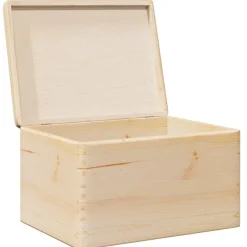 vidaXL Holzkiste mit Deckel 40x30x23 cm Massivholz Kiefer