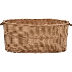 vidaXL Holzkorb mit Tragegriffen 78 x 54 x 34 cm Natur Weide