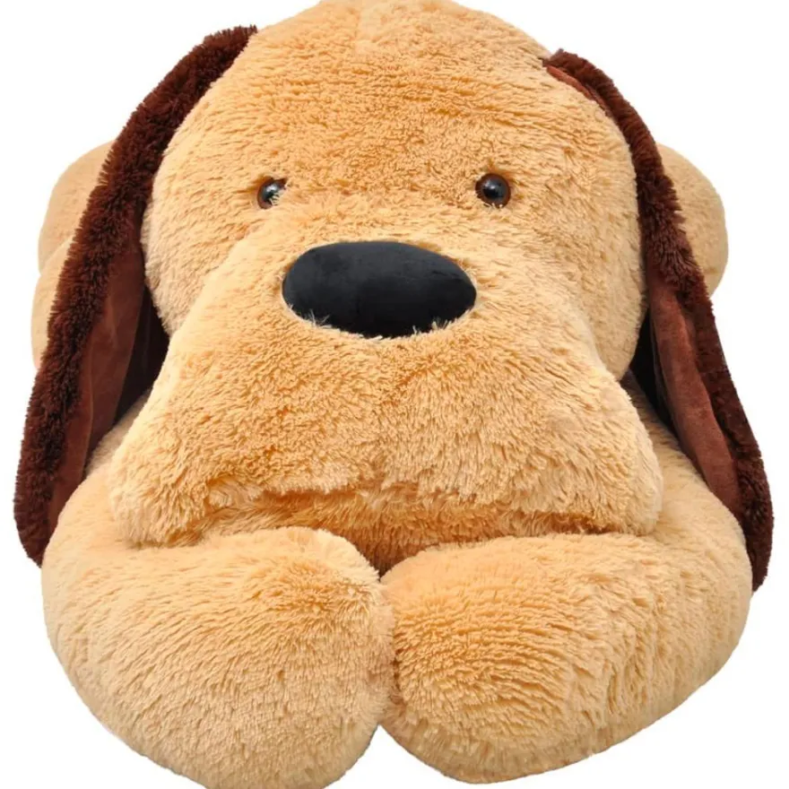 vidaXL Hund Kuscheltier Plüsch Braun 160 cm