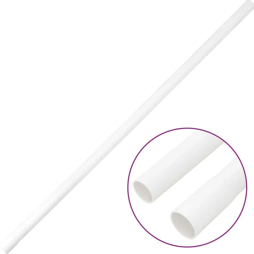 vidaXL Installationsrohre mit Clips Ø25 mm 30 m PVC