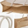 vidaXL Jute-Handtaschen mit Tasche 5 pcs 42 x 33 x 19 cm