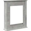 vidaXL Kaminumrandung Betongrau 75x20x87,5 cm Holzwerkstoff