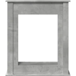 vidaXL Kaminumrandung Betongrau 75x20x87,5 cm Holzwerkstoff