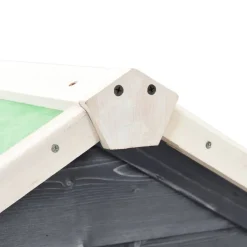 vidaXL Kaninchenstall Grau und Weiß 140x63x120 cm Tanne Massivholz