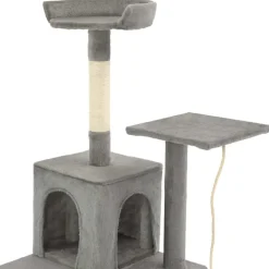 vidaXL Katzenbaum mit Sisal-Kratzsäulen 120 cm Grau
