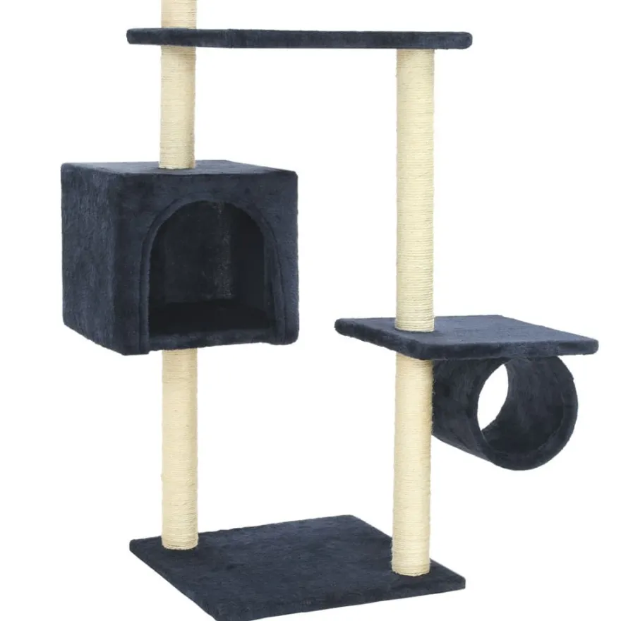 vidaXL Katzenbaum mit Sisal-Kratzsäulen 260 cm Dunkelblau